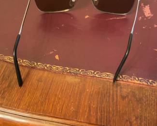 Lissac Opticien Aviator Sunglasses with Red Leather Case
