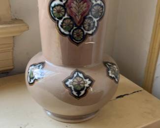 Vintage Hand-Painted Ceramic Floral Vase