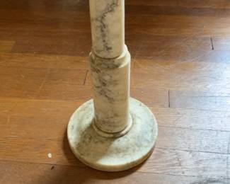 Vintage Italian White Marble Pedestal 
