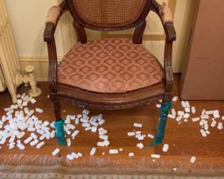 Vintage Fairfield Chair Co. Louis XVI Armchair with Cane Back