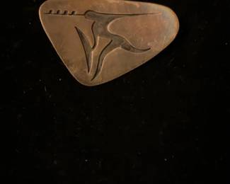 vintage sterling silver brooch by Mexican silversmith Jose Anton