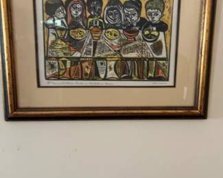 Irving Amen Woodcut Print 'Many Children Dwell in My Father's House' Signed and Numbered