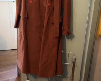 Pierre d'Alby Vintage Brown Double-Breasted Trench Coat