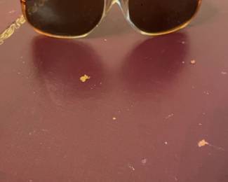 Vintage Oversized Amber Frame Sunglasses