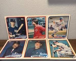 1989 Topps Baseball Player Folders Lot | Don Mattingly, Dave Winfield, Kirk Gibson, Will Clark & More