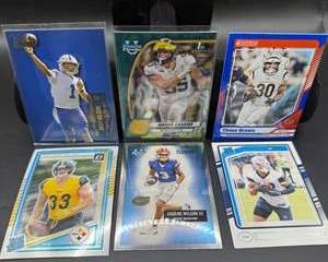 Modern Football Rookie Card Lot | Zach Wilson, Chase Brown, Ryan Flournoy, Mason Graham & Eugene Wilson III