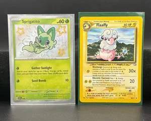 Pokémon Card Lot | Sprigatito Shiny SVP & Flaaffy Neo Genesis | Scarlet & Violet & Vintage WOTC