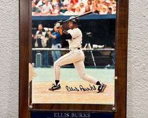 Ellis Burks Signed Colorado Rockies Photo Plaque w/ COA | Autographed MLB Memorabilia