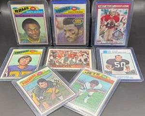 Vintage Football Card Lot | Joe Montana HOF, Monte Jackson, Chuck Foreman, Larry McCarren & More