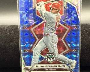 Shohei Ohtani | 2022 Panini Mosaic #281 Blue Mosaic Prizm | 2021 AL MVP | Los Angeles Angels