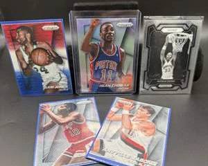 NBA Basketball Card Lot | Sam Jones Blue Prizm, Isiah Thomas Prizm, Patrick Ewing Prizm | Panini Prizm