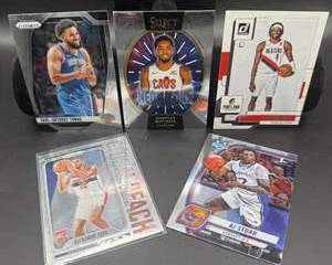 NBA Basketball Card Lot | Donovan Mitchell Select, Karl-Anthony Towns Prizm, Alexandre Sarr RC & AJ Storr Rookie