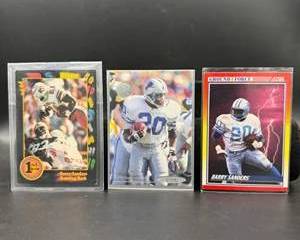 Barry Sanders Football Card Lot | Upper Deck, Score Ground Force & Oklahoma State Collegiate Collection