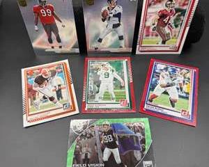 NFL Football Card Lot | John Elway, Warren Sapp Rookie, Maxx Crosby Green Parallel, Ozzie Newsome & More