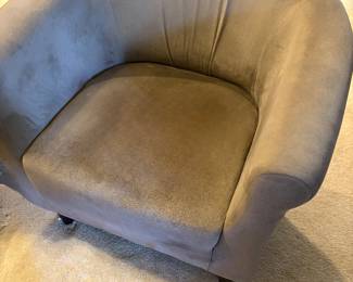 Pair of Microfiber Club Chairs