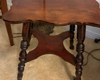 Antique Clawfoot with Glass balls small table