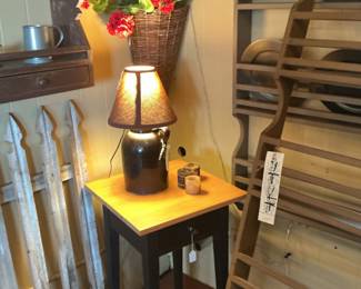 Repurposed Milk Jug Lamp with Woven Shade
