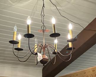 Irvin's Tinware Sheraton Six Arm Chandelier