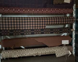 Collection of Vintage Fabric Rolls