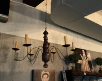 Gettysburg 6-Arm Wood Chandelier
