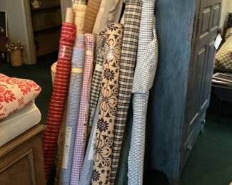 Collection of Vintage Fabric Bolts