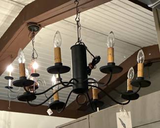 Black Metal Candlestick Chandelier