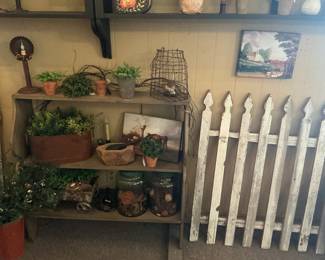 Primitive Farmhouse Picket Fence Shelf and Decor Collection