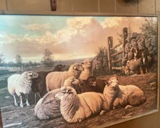 Arthur Fitzwilliam Tait Shepherd and Sheep Painting