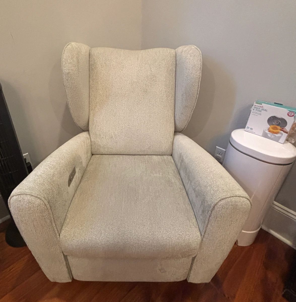 Crate & Barrel Power Recliner Nursery Chair