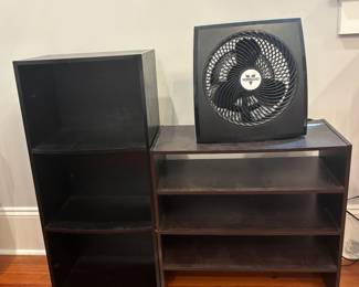 Vornado fan and storage shelves