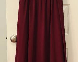 Deep red cocktail gown