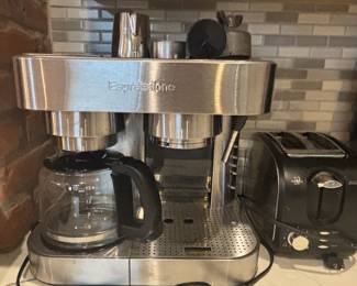 Stainless steel espresso machine and coffee maker