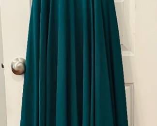 Dark teal cocktail gown