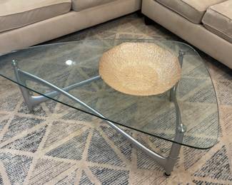 Designer glass top coffee table