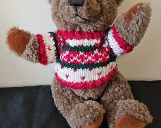 HugFun International Holiday Teddy Bear with Knitted Sweater