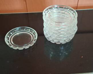 Pressed Glass Coasters Set