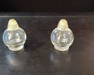 Vintage IRICE NY Glass Salt and Pepper Shakers