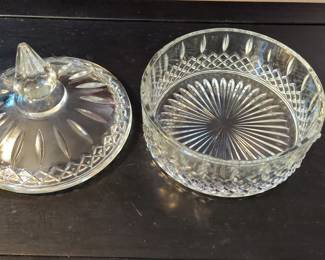 Indiana Glass Princess Pattern Crystal Candy Dish with Lid
