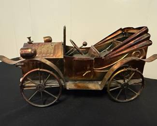 Vintage Metal Music Box Car