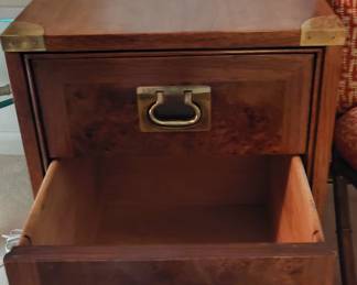 Dixie Furniture Campaign Style Three-Drawer Chest