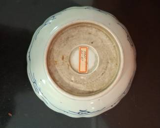 Antique Japanese Arita Blue and White Dish Plate