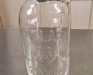 Vintage Hazel Atlas Mason Jar with Metal Lid