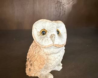 Vintage Stone Critters Barn Owl Figurine