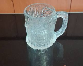 1993 McDonald's "The Flintstones" TreeMendous Embossed Glass Mug