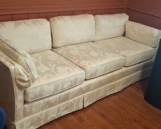 Henredon Damask Upholstered Sofa