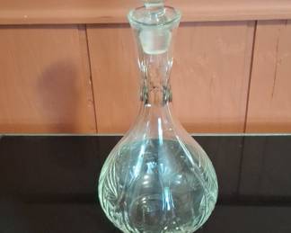 Crystal Cut Glass Decanter with Stopper