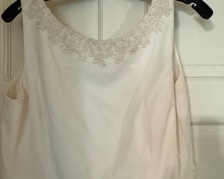 Vintage Beaded Ivory Wedding Dress
