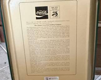 Coca-Cola 75th Anniversary Lillian Nordica Commemorative Tray