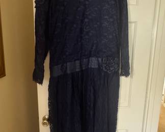 Jessica McClintock Navy Lace Dress