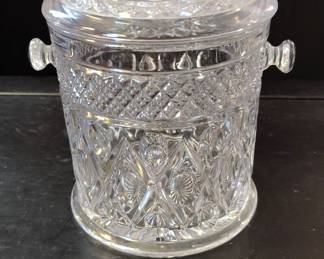 Cut Glass Biscuit Jar with Lid